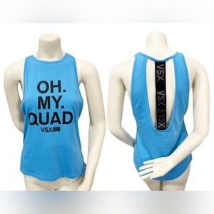 Victoria’s Secret VSX Sport “OH MY QUAD” Tank Top XS Blue Racerback